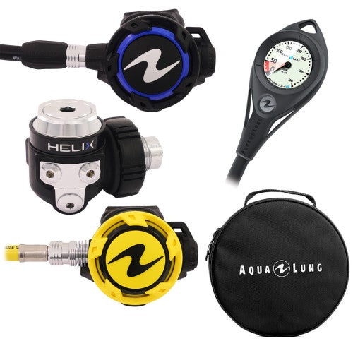 AQUALUNG SET HELIX + Octopus + Pressure Gauge AL 50 and Bag AQUALUNG