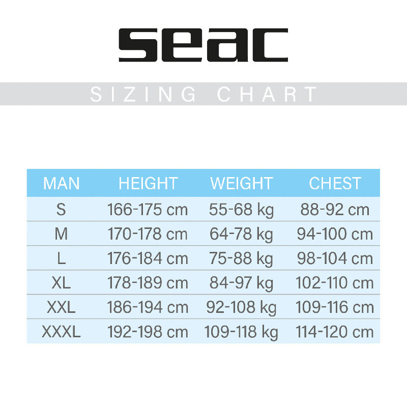 WETSUIT SEAC BLACK SHARK 5mm/3mm SEAC