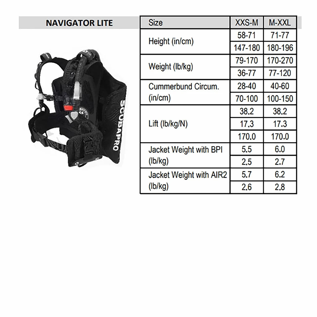SCUBAPRO - NAVIGATOR LITE BCD SCUBAPRO