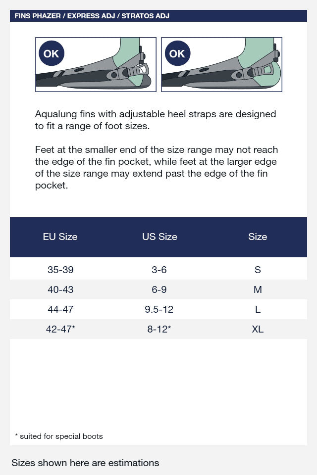 AQUALUNG - EXPRESS ADJ - Dive Fins AQUALUNG